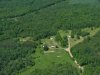 Aerial view: House in the woods