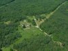 Aerial view: House in the woods