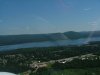 Aerial view: with Mount Martin and the Ottawa River in the background, Highway 17 and part of Deep River