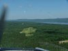 Aerial view: with the Ottawa River in the background, landing at the Deep River Airstrip
