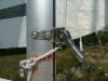 Gooseneck attached to the mast