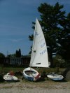 'Does the Job' Albacore 6781  Sailing Dinghy rigged and ready for sailing.