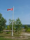 Canadian Flag flying at the Deep River Yacht & Tennis Club