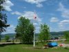 Canadian Flag flying at the Deep River Yacht & Tennis Club
