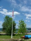 Canadian Flag flying at the Deep River Yacht & Tennis Club