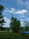 Canadian Flag flying at the Deep River Yacht & Tennis Club
