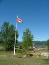 Canadian flag at Deep River Yacht and Tennis Club