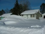 Dugout path in driveway snowscape