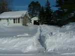 Dugout path in driveway snowscape