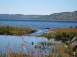 Ottawa River and beaver dam Autumn / Fall scene viewed from the Deep River Silver Spoons C trail