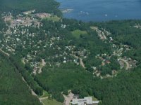Deep River Hospital (bottom), Deep River township and Marina (Top) from the air
