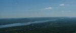 Panoramic of Deep River, Ottawa River and Mount Martin from the air