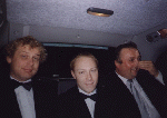 The Three Amigos in Taxi - Dave, Scott and John on the way to the Gala Ceilidh