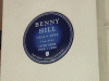Approaching the Blue Plaque of Benny Hill's old house from the North