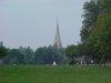 View towards a spire of London