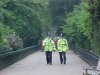 Police patrolling the South Walk Gardens
