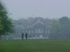 A misty Kensington Palace in the distance