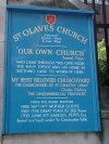 Sign for St Olave's Hart Street