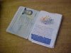 Inside of resurrected water damaged passport