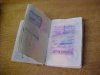 Inside of water damaged passport