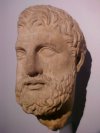 Marble head of a bearded man