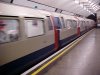 Tube train arrives