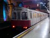 District line tube train departing