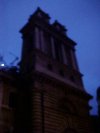 A twilight, blurred view of St. Mary Woolnoth (by Nicholas Hawksmoor)
