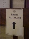 To rooms 102, 103 and 104