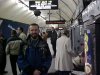Rory and the wide platform of the Bank branch of the Northern line at Euston Station