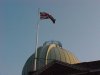 The British flag flies at The Royal Observatory