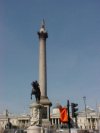 Possibly a statue of Kings Charles the First and Nelson on his column