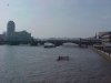 View of the Thames from the wobbly bridge /  Millennium Bridge