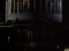 Dome of St Pauls Cathedral  (south face) from the Millennium Bridge at night