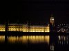 The Houses of Parliament from the South bank of the Thames at night