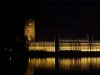 The Houses of Parliament from the South bank of the Thames at night