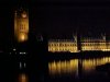 The Houses of Parliament from the South bank of the Thames at night