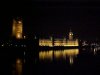 The Houses of Parliament from the South bank of the Thames at night