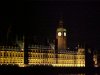 The Houses of Parliament from the South bank of the Thames at night