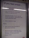 London Underground poster advising what to do if you are not feeling well