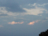 Minor flame cloud during twilight