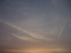 Wispy clouds near sunset