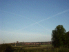 Jet airliners playing naughts and crosses in the sky
