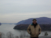 Dave in front of the Hudson River