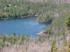 Climbing down to Crane Mountain Pond, Adirondack Park