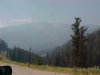 Down through the smoke haze from Teton Pass to Wilson, Wyoming