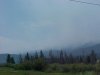 Down through the smoke haze from Teton Pass to Wilson, Wyoming