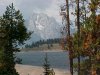 Mount Moran, dike, Frying Pan Glacier (Skillet Glacier) and Jackson Lake