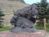 Buffalo statue at National Museum of Wildlife Art, Wyoming