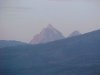 Approaching twilight on Grand Teton and Middle Teton viewed from Victor Idaho